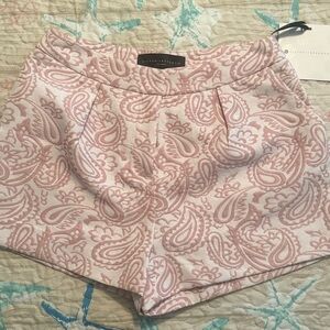 Victoria Beckham Shorts in Pink Paisley. NWT